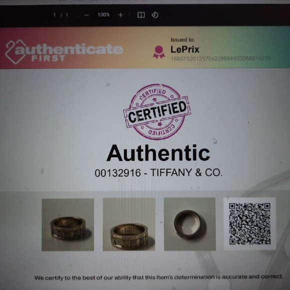 Tiffany & Co Vintage 1995 Atlas Ring Size 4.25 Sterling Silver - Picture 5 of 5